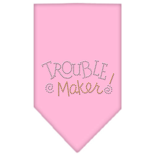 Trouble Maker Rhinestone Bandana Light Pink Large